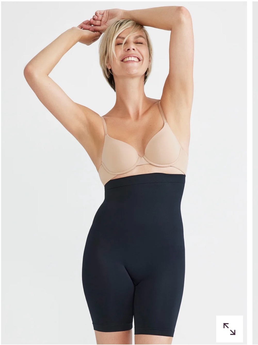 Yummie Seamless Solutions- High Waist Black Shapewear Thigh Shaper